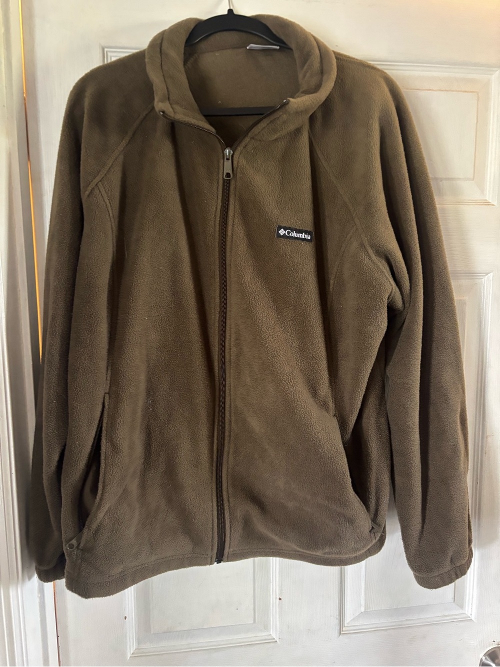 Columbia Olive Brown Full-Zip Fleece Jacket